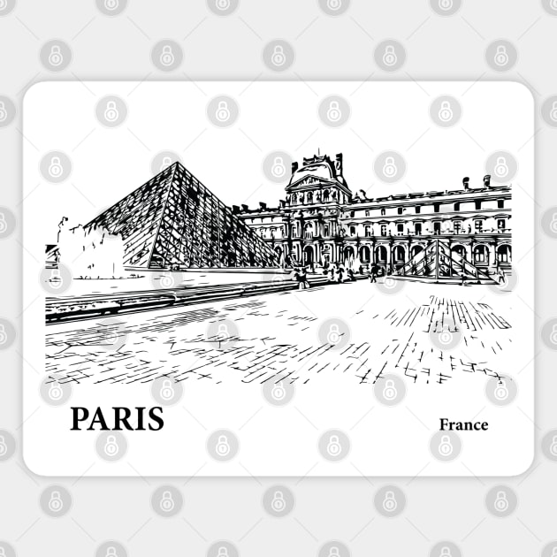 Paris France Magnet by Lakeric